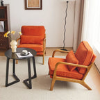 Moderner gepolsterter Akzentstuhl im Mid-Century-Stil
