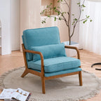 Moderner gepolsterter Akzentstuhl im Mid-Century-Stil
