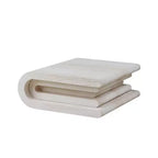GDFStudio Laurine Modern Travertine Pattern Layered Coffee Table
