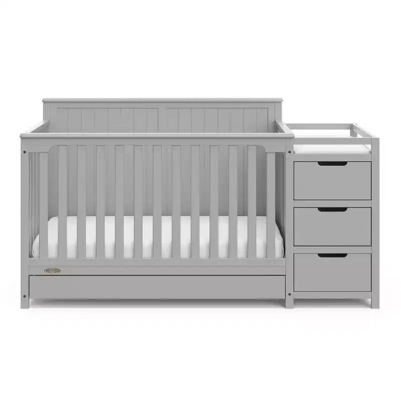 5-in-1 converteerbaar babybedje en commode met lade