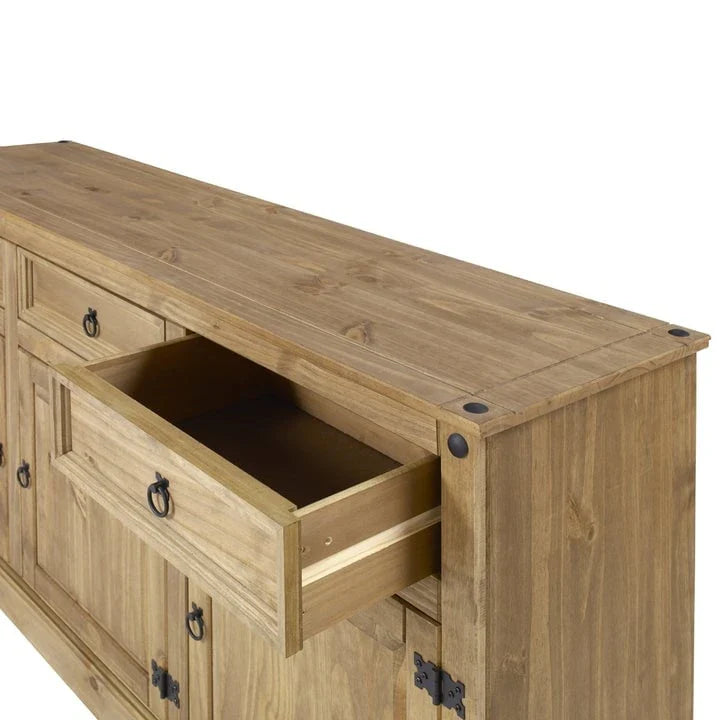 Buffet bahut en bois de 65 pouces, style ferme – Collection Corona