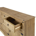 Buffet bahut en bois de 65 pouces, style ferme – Collection Corona