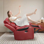Ruime relaxfauteuil van kunstleer in Amerikaans design voor de woonkamer