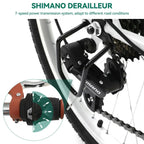 Moasis24/ 26-Zoll-Cruiser-Fahrrad mit 7 Gängen, verstellbarem Durchstieg, Pendlerfahrrad