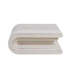 GDFStudio Laurine Modern Travertine Pattern Layered Coffee Table