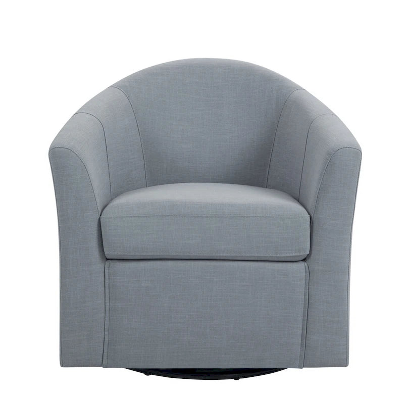 Ensemble de 2 fauteuils tonneau pivotants modernes rembourrés, fauteuils d’appoint pour salon