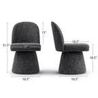 Set aus 6 modernen, um 360° drehbaren, armlehnenlosen Esszimmerstühlen mit Sockelbasis, eleganten Akzentstühlen für Küche, Esszimmer oder Büro – Panipeachy