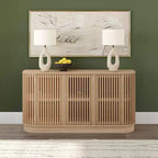 Plank+Beam Contour Solid Wood Sideboard with 3 Doors, 59 TV Stand for Living Room