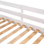 L-vormig stapelbed voor 4 kinderen, vierpersoons stapelbed met glijbaan, houten stapelbedframe met full- en twinbed voor slaapkamer of slaapzaal