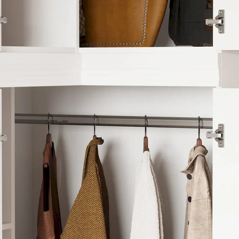 Armoire-penderie de 93,9/74,2 pouces de hauteur avec espace de suspension, tiroirs et rangements