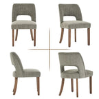 Ensemble de 4 chaises de salle à manger rembourrées en tissu
