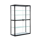 Contemporary Rectangular Black Glass Curio Cabinet