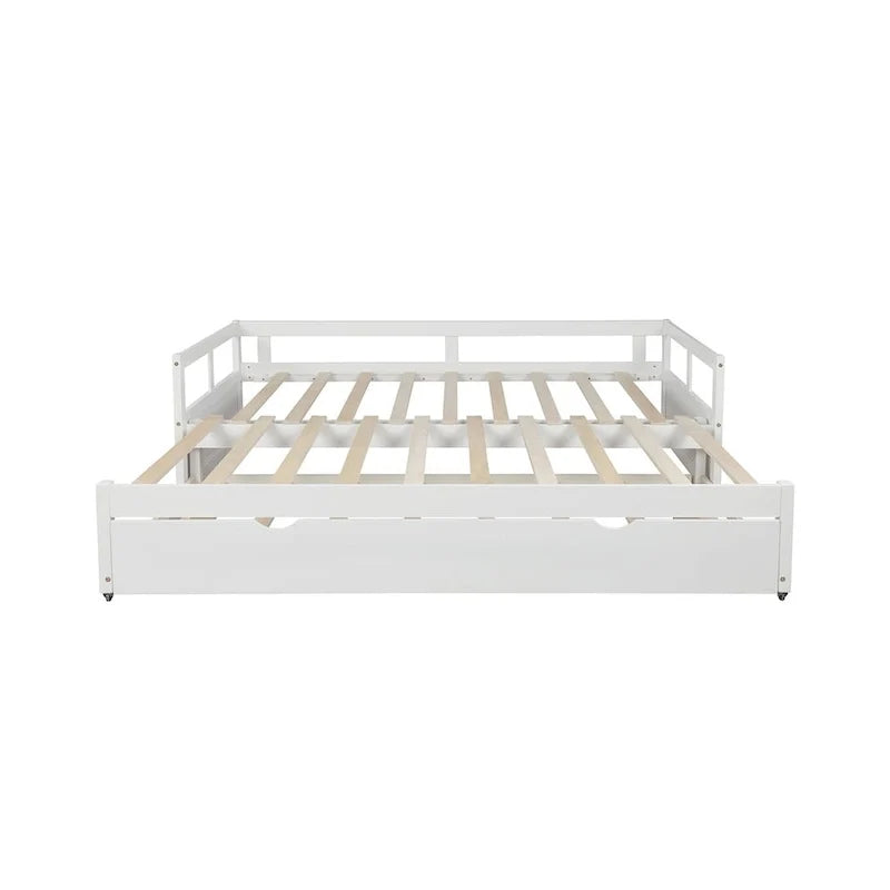 Ausziehbares Tagesbett mit Ausziehbett, hölzernes Tagesbett mit Ausziehbett