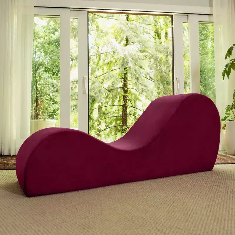 Chaise longue Avana élégante pour le yoga - Fabriquée aux États-Unis - Idéale pour les étirements, la relaxation, l’exercice et plus encore, 60D x 18W x 26H pouces, gris clair