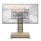 TV Stand for 32-75 TVs, Adjustable Height Mobile TV Cart with Drawer and Wheels for Living Room, Bedroom, Offices -ModernLuxe