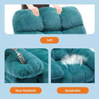 Manueller Relaxsessel, ergonomischer Relaxsessel aus atmungsaktivem Stoff mit Seitentaschen, Einzelsessel, geeignet für Wohnzimmer und Schlafzimmer