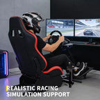 Foldable Racing Simulator Cockpit, Adjustable Wheel Stand for G29/G920/G923, Fits Thrustmaster, Fanatec, Hori, Mad Catz, Pedal Angle Adjustable