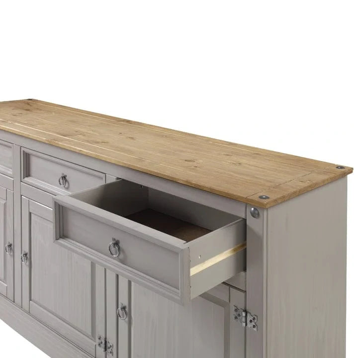 Buffet bahut en bois de 65 pouces, style ferme – Collection Corona