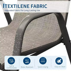 Chaises de patio, ensemble de 4 ou 6 chaises de salle à manger d’extérieur empilables, légères et résistantes à toutes les intempéries, en textilène, avec accoudoirs, pour jardin et terrasse de piscine
