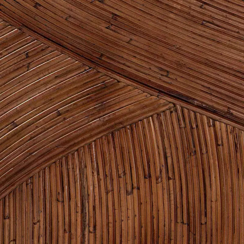 Tête de lit indépendante en rotin Elettra pour lit king-size de bali & pari : fabriquée à la main, sans assemblage, design bohème