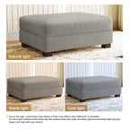 Pouf d’appoint moderne surdimensionné en tissu côtelé