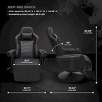 Fauteuil de gaming inclinable avec repose-pieds