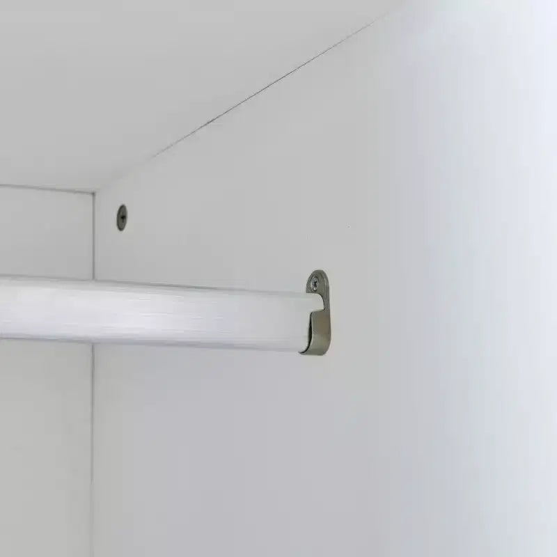 Lit escamotable mural une place, cadre en bois avec armoire intégrée, tiroirs de rangement et étagères ouvertes, blanc -ModernLuxe