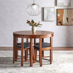Ensemble de salle à manger rond compact Harrisburg Tobey de 5 pièces