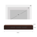 Minimalist TV Stand with DrawersSolid Wood Media Console with Cabinets, Flip-down Door, Walnut Veneer, Fully-Assembled