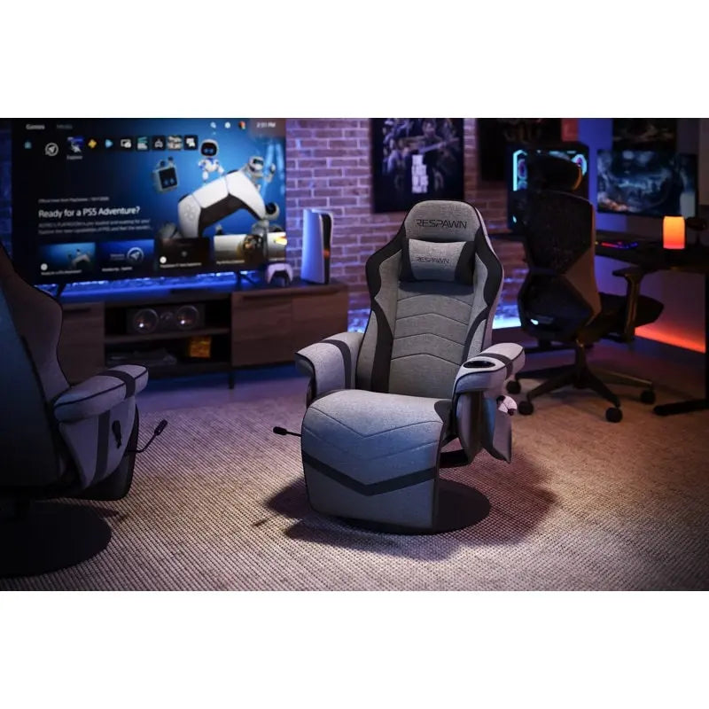 Fauteuil de gaming inclinable avec repose-pieds