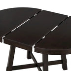 Table de salle à manger ronde extensible de style champêtre avec rallonge de 16 po, table de cuisine en bois