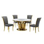 Best Quality Furniture D325-SC324-7 ronde eetkamerset met 5 delen