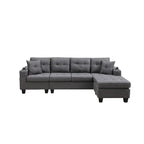 Ecksofa für das Wohnzimmer mit L-förmiger Chaiselongue und Getränkehalter