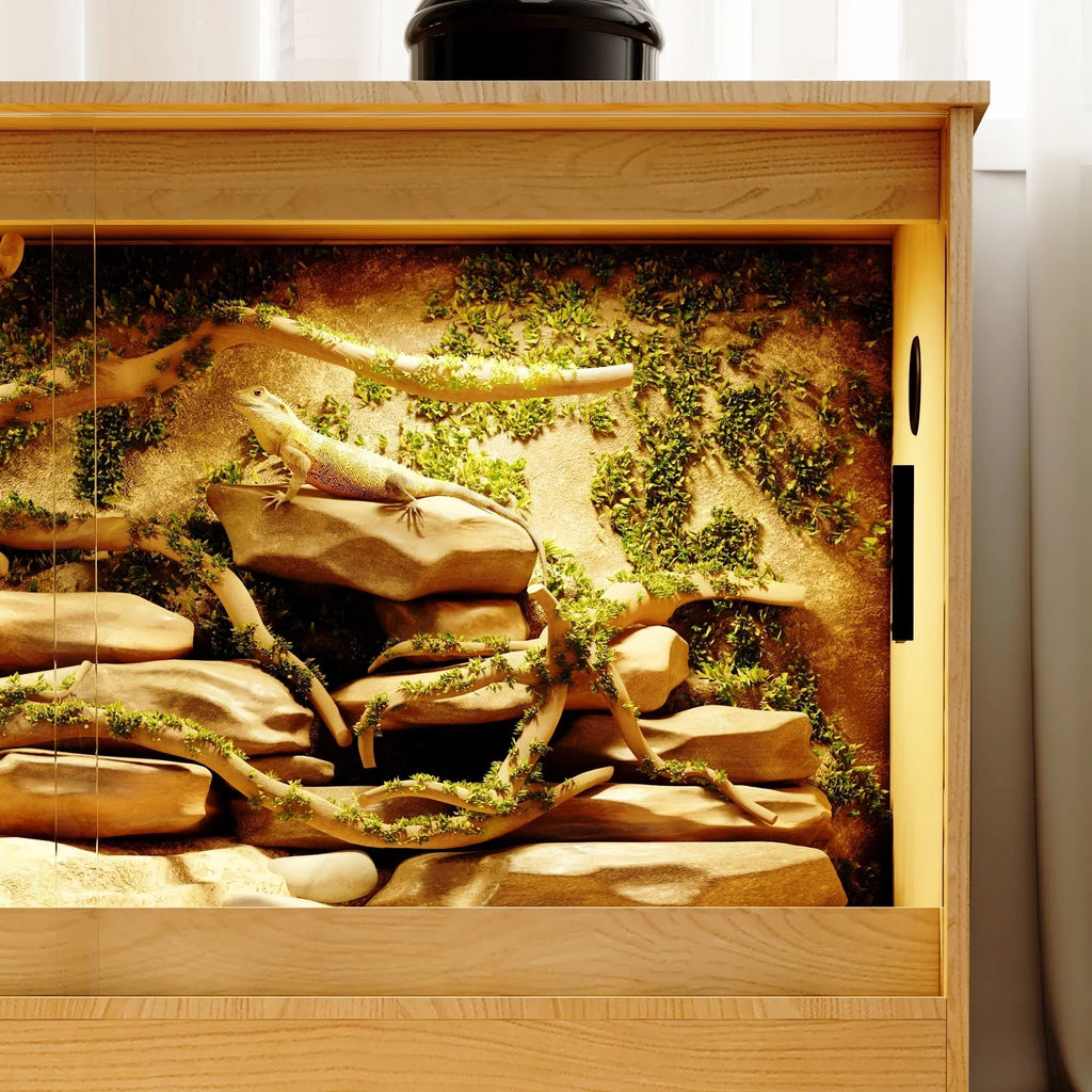 Habitat pour reptiles — terrarium spacieux pour lézards, serpents et autres — 47,2