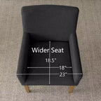 Set van 6 gestoffeerde eetkamerstoelen met armleuningen, moderne linnen fauteuils met houten poten, accentstoelen voor eetkamer en woonkamer - Panipeachy