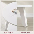 Honingbruine ronde salontafel met 2 opbergniveaus, 31,5 x 17,7 inch, ideaal voor de woonkamer