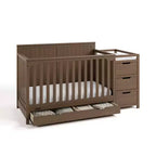 5-in-1 converteerbaar babybedje en commode met lade
