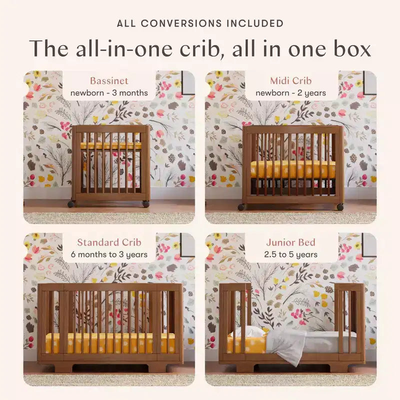 Babyletto Yuzu 8-in-1 umbaubares Babybett mit Umbausets für alle Entwicklungsstufen