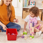 Meuble mobile à plateaux avec casiers et 15 bacs frontaux à ouverture en forme de cuillère, 3 x 4, mobilier pour enfants
