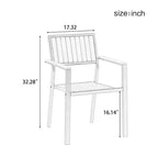 7-Piece Outdoor Extendable Dining Set with Extendable Table and 6 Armrest Chair