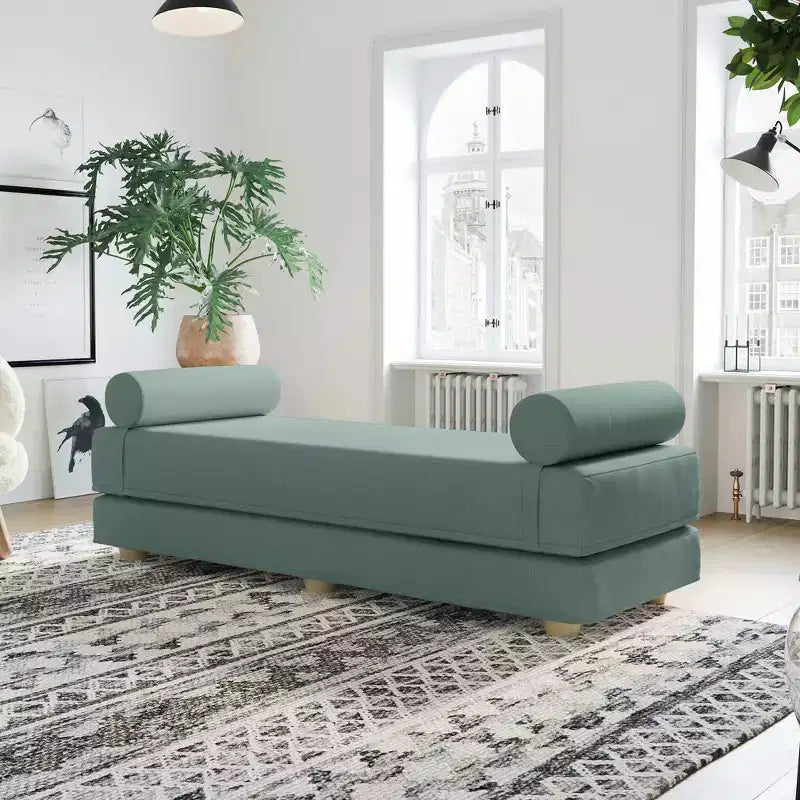 Tagesbett / ausklappbares Schlafsofa in Queen-Size – Microvelours