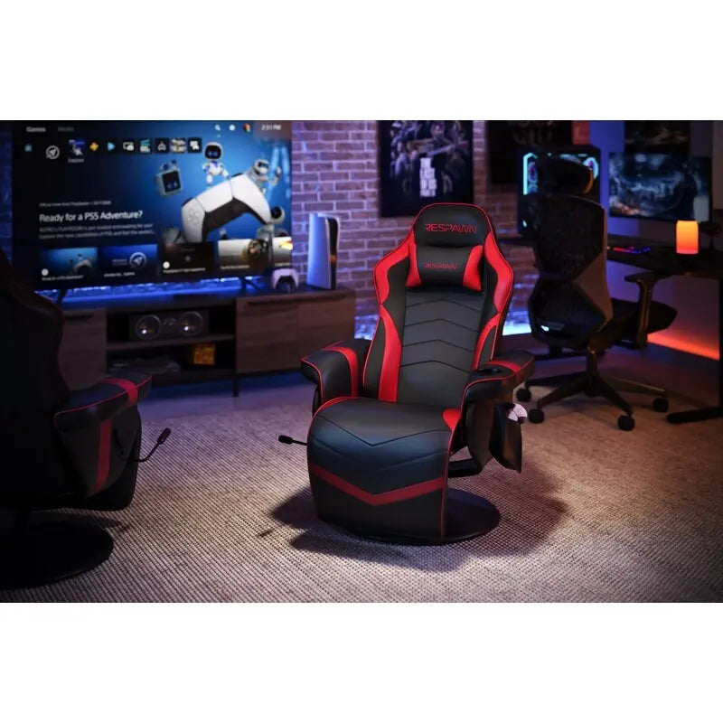 Fauteuil de gaming inclinable avec repose-pieds