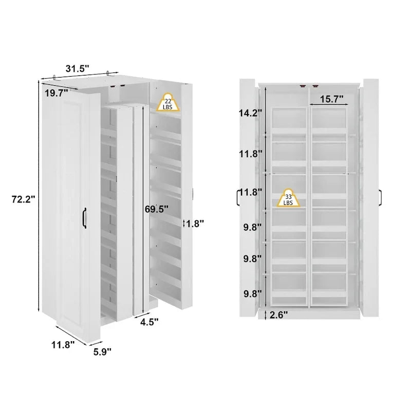 Organisateur de cuisine polyvalent : meuble compact de 31,5 avec rangement astucieux