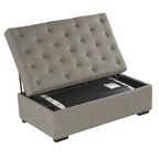 Opvouwbare slaapbank, poef van 49,6 inch met opvouwbare slaapbank, converteerbare slaapplaats met traagschuimmatras en gecapitonneerd ontwerp