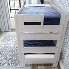Plank+Beam Solid Wood Farmhouse Twin over Twin Bunk Bed for Adult