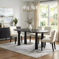 Dovelina ovale houten eettafel van 67 met 4 poten, moderne keukentafel voor 6 personen