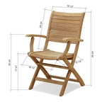 Amazonia Teak Sessa 13 piece Extendable Patio Dining Set - 13 Piece