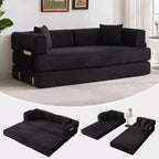 Schlafsofa, 78,8 5-in-1-Klappmatratzen-Couch/Loveseat, formstabiler Stahlrahmen, Cord mit Kissen