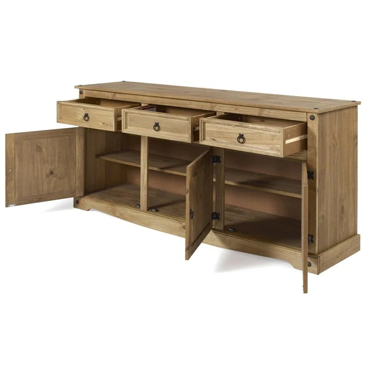 Buffet bahut en bois de 65 pouces, style ferme – Collection Corona