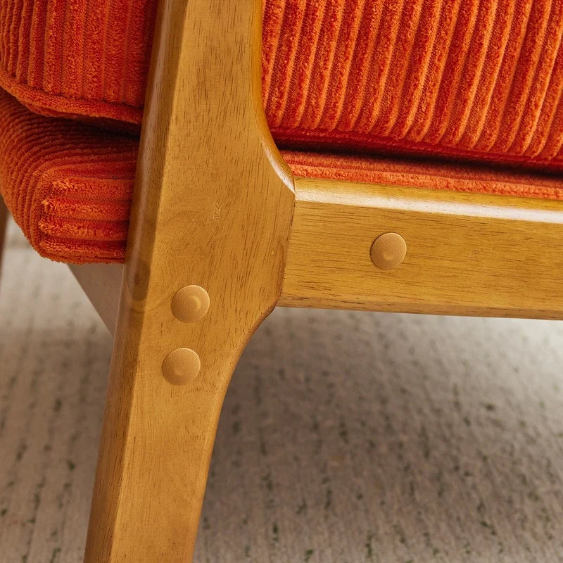 Moderner gepolsterter Akzentstuhl im Mid-Century-Stil